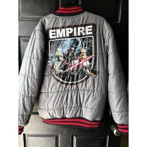Star Wars Galactic Empire Trio Quilted Gray Jacket Puffer Darth Vader Large